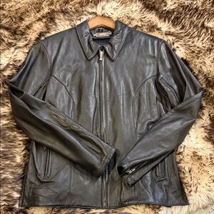 Women's Power Trip Biker Black Leather Jacket